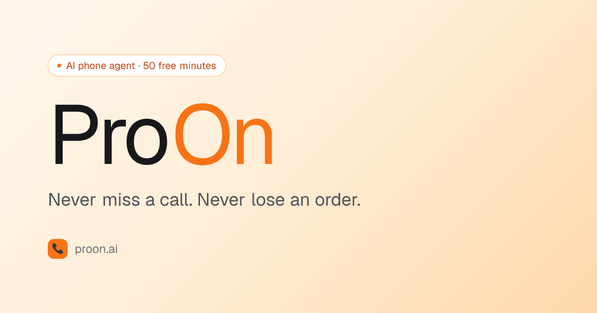 ProoN — AI phone agent & virtual receptionist for local business
